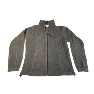 Columbia Women’s Polar Fleece Full-Zip Jacket ~ Size Medium Dark Gray RN #69724